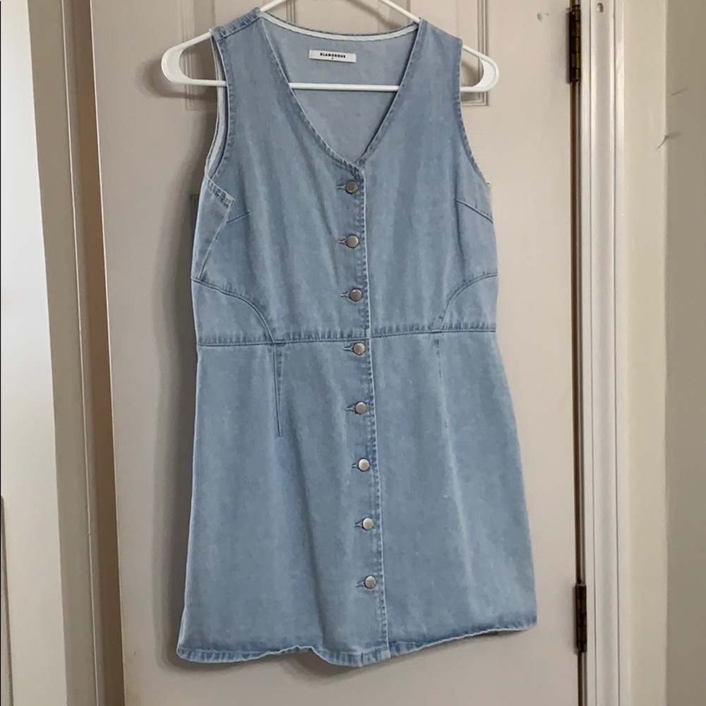 Denim button up dress